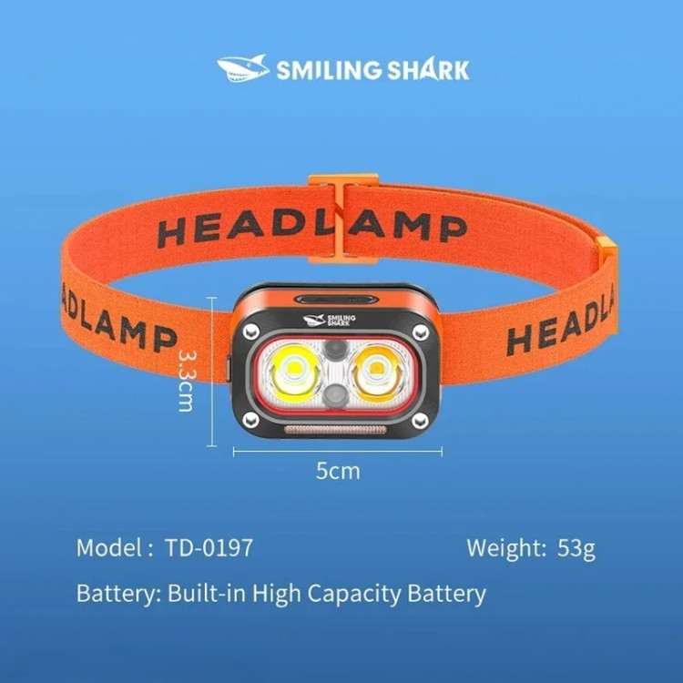خرید آنلاین چراغ پیشانی Smiling Shark TD_0197 با قیمت مناسب و ارسال فوری از کوهنورد شاپ تبریز