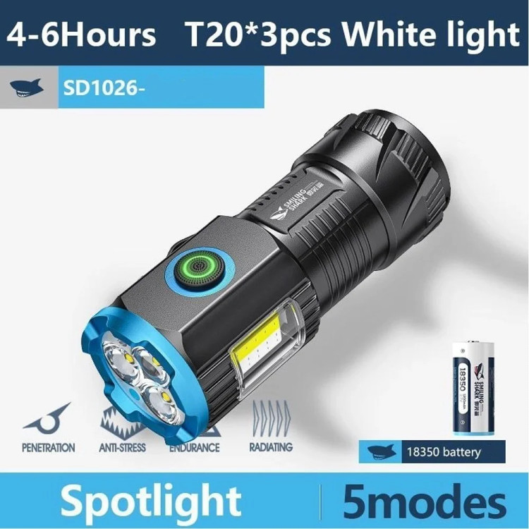 خرید آنلاین چراغ قوه Smiling Shark SD_1026_2 با قیمت مناسب و ارسال فوری از کوهنورد شاپ تبریز